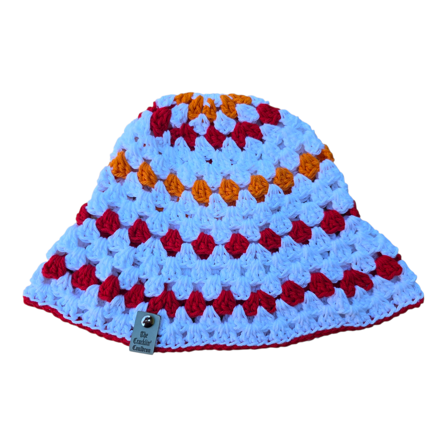 Red, Orange & White Bucket Hat