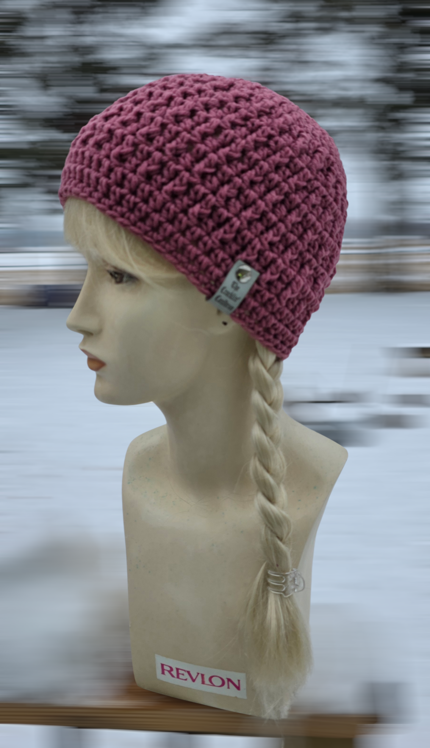 Deep Mauve Rose Beanie