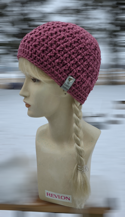 Deep Mauve Rose Beanie
