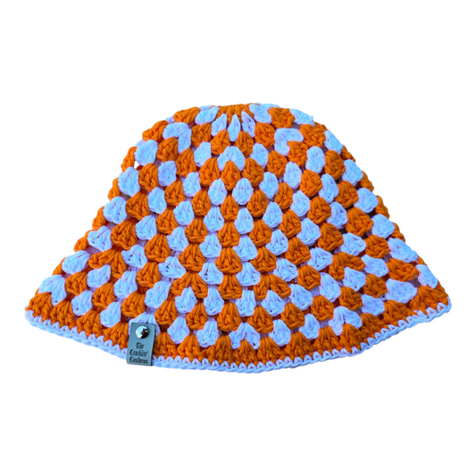 Orange & White Bucket Hat